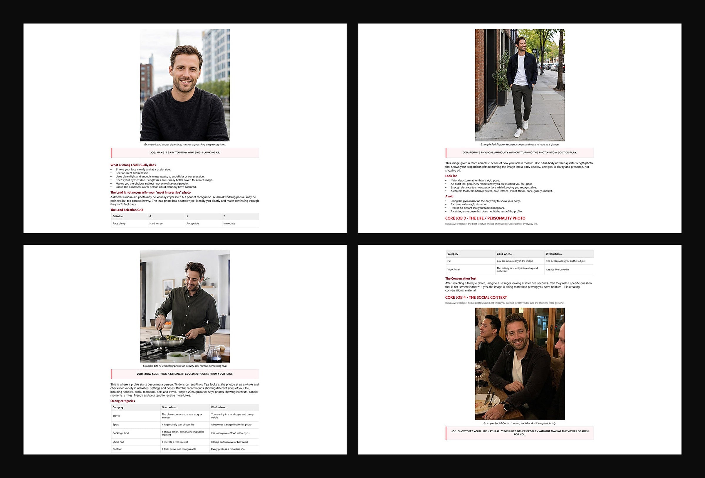Actual guide preview of The Benx 4 Core Photo Jobs inside The Profile Formula